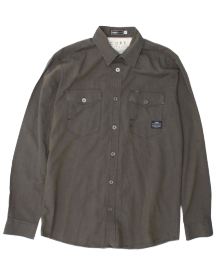Jack & Jones Herrenhemd aus mittlerer Khaki-Baumwolle