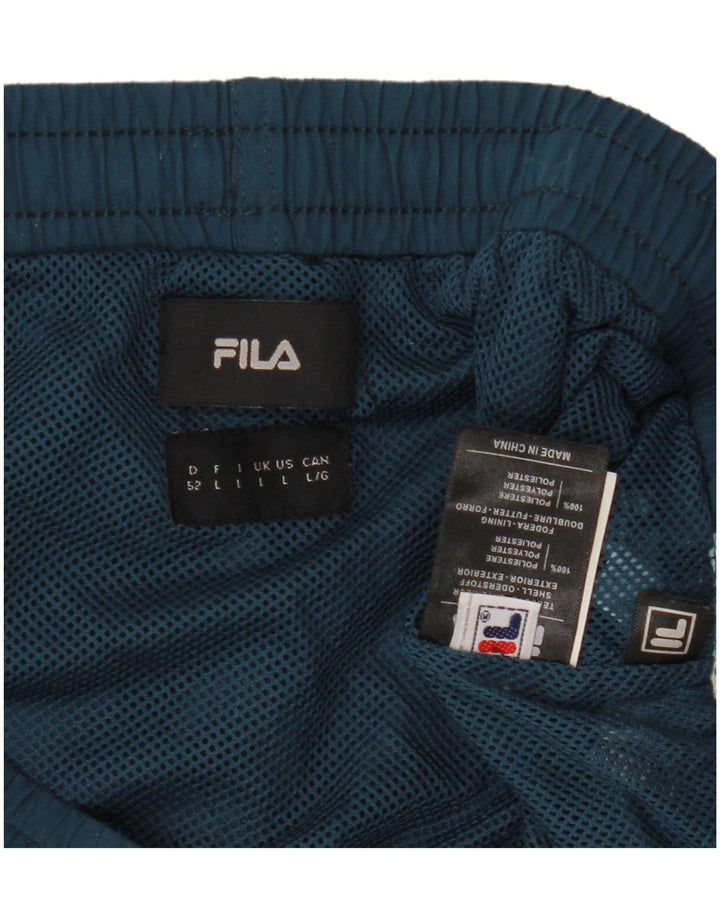 FILA Herren-Badeshorts, groß, marineblau, Farbblock-Polyester