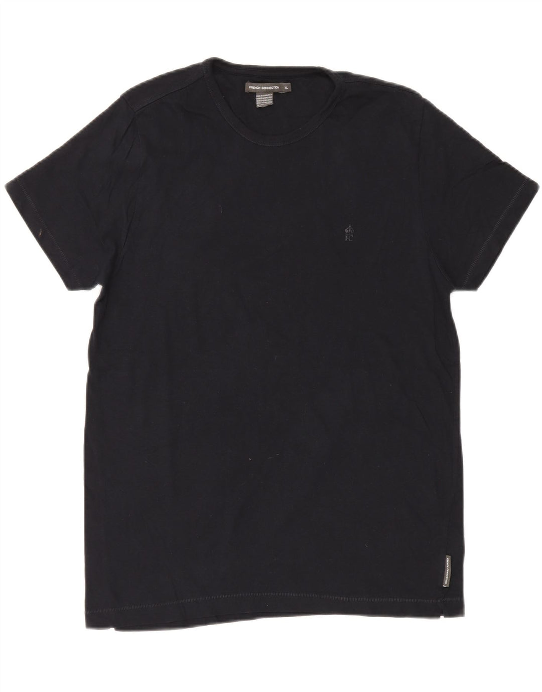 French Connection Herren T-Shirt Top XL Schwarz Baumwolle
