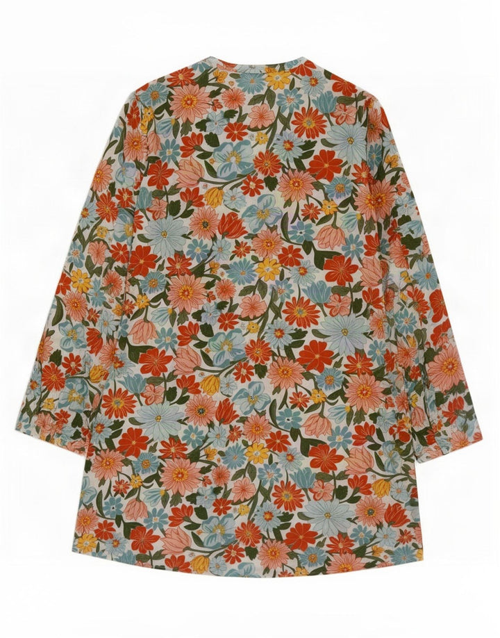 Seasalt Cornwall Damen Tunikakleid UK 14 Großes mehrfarbiges Blumenmuster