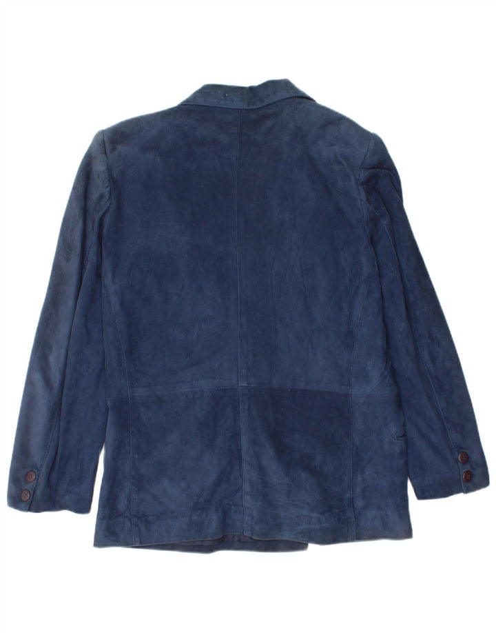 Robrik Damen-Wildleder-2-teiliges Rock-Set IT 44 Medium W30 Marineblaues Leder