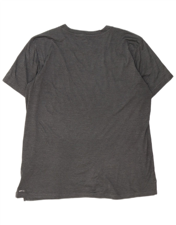 Puma Herren Grafik-T-Shirt-Oberteil Mittelgraues Polyester