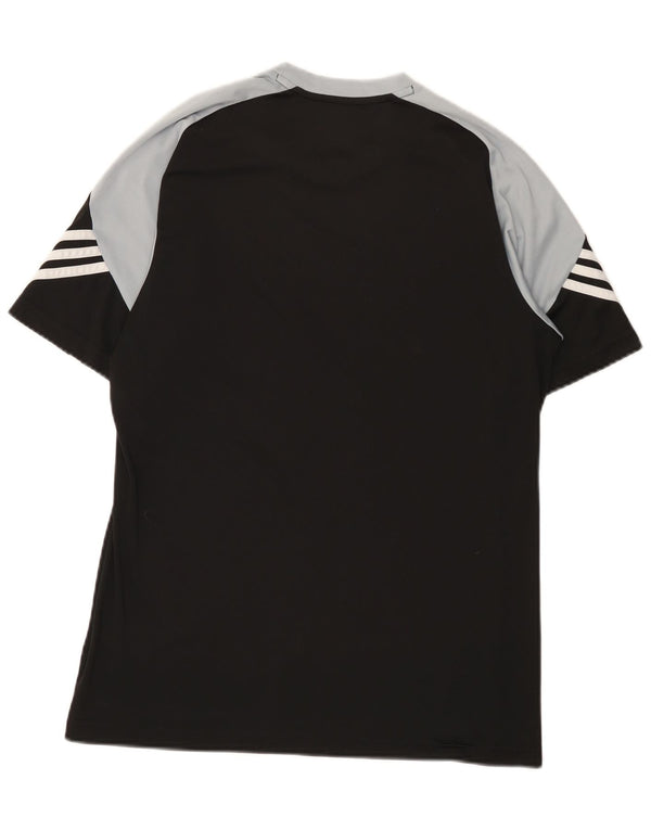 Adidas Herren Climalite T-Shirt Top Medium Schwarz Colourblock Polyester