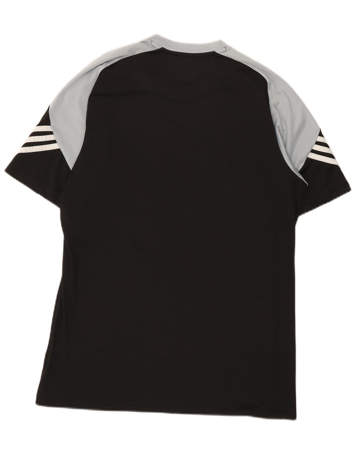 Adidas Herren Climalite T-Shirt Top Medium Schwarz Colourblock Polyester
