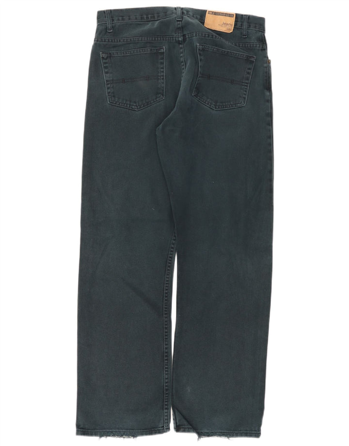 Marks & Spencer Herren Distressed Straight Jeans W34 L31 Schwarze Baumwolle