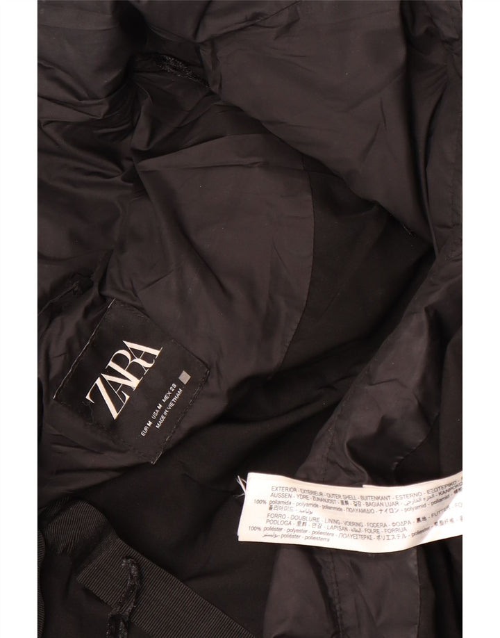 Zara Damen-Kapuzenmantel, übergroß, gepolstert, UK 14, Mittelschwarz, Polyamid