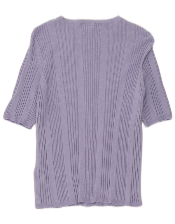 Marks & Spencer Damen T-Shirt Top UK 16 Large Lila Viskose