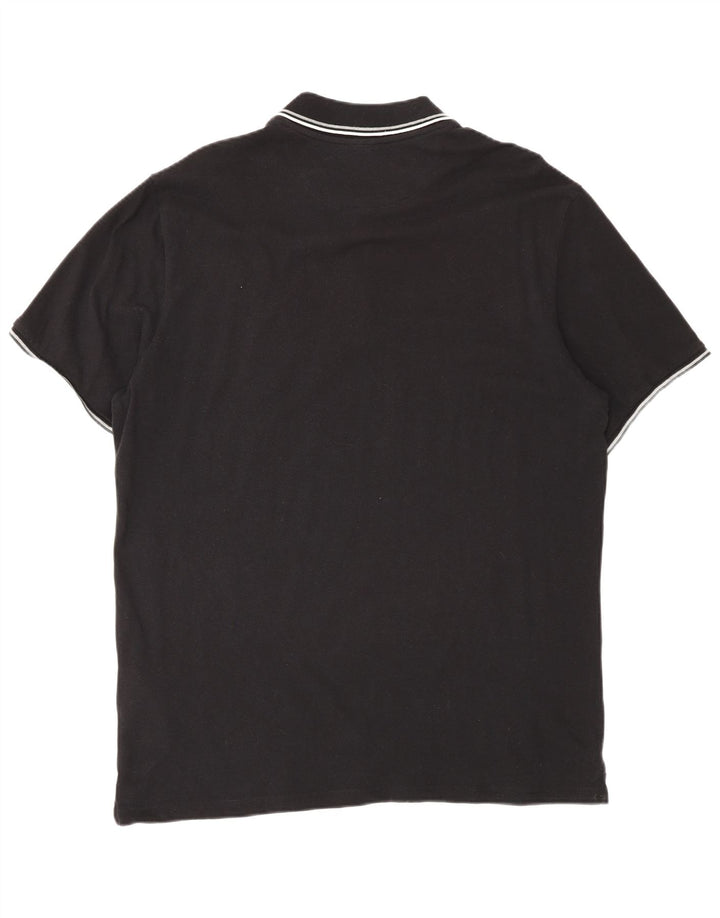 Champion Herren Poloshirt XL Schwarz Baumwolle