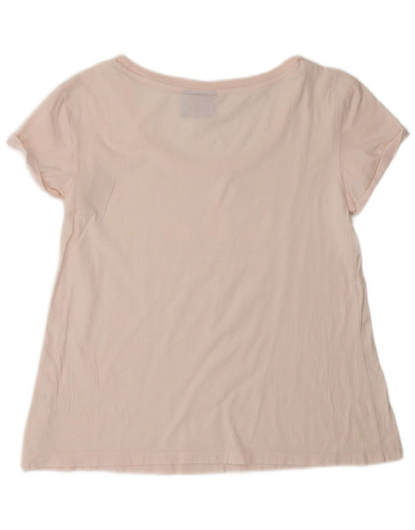 Adidas Damen Grafik T-Shirt Top UK 10 Small Pink Floral