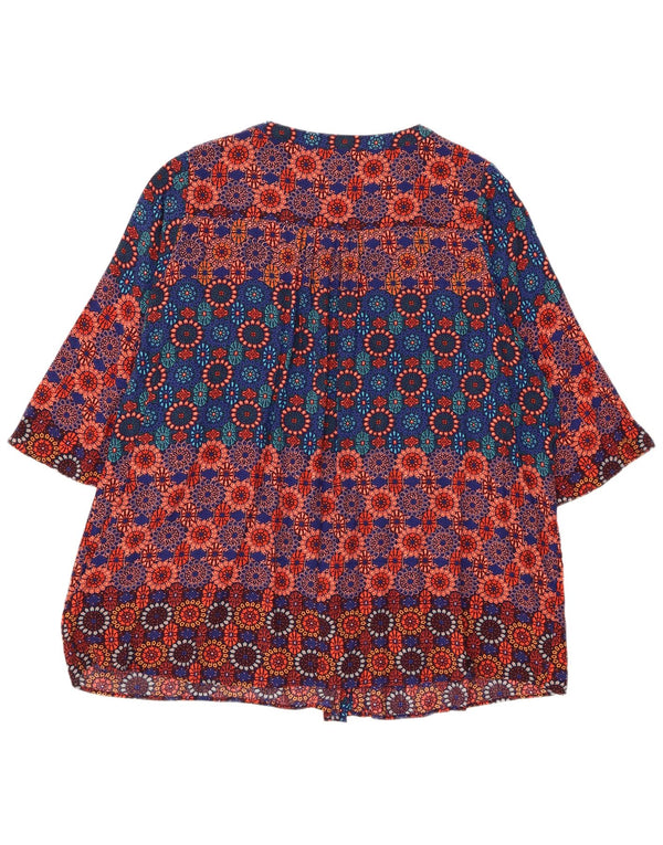 Monsoon Womens 3/4 Sleeve Shirt Blouse UK 20 2XL Multicoloured Viscose