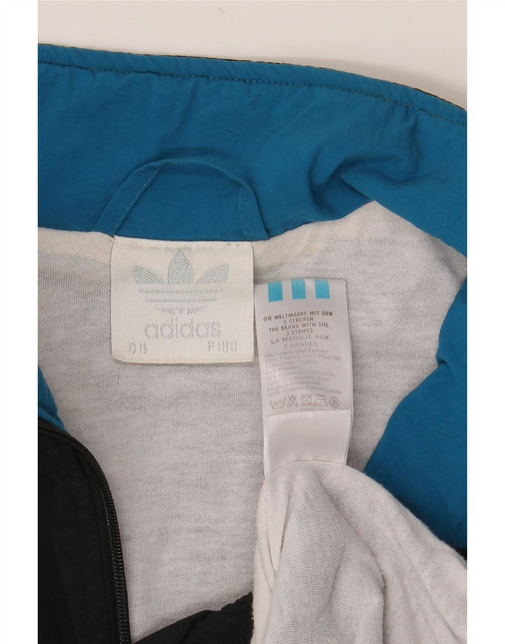 Adidas Herren-Trainingsanzug mit grafischem Oberteil, großes, schwarzes Colourblock-Polyamid