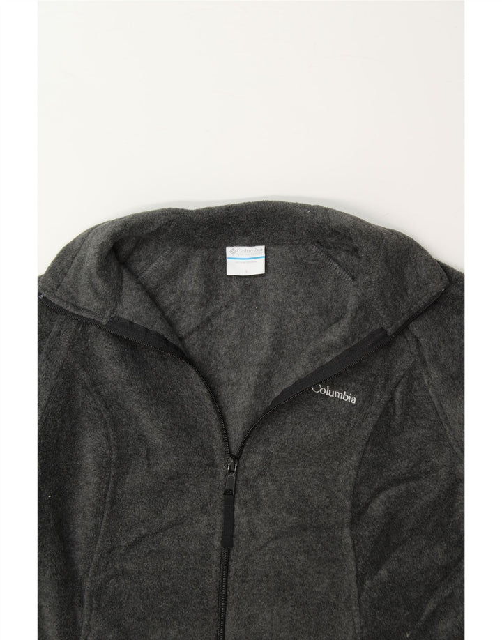 COLUMBIA Womens Fleece Jacket UK 10 Small Grey Polyester Vintage Columbia and Second-Hand Columbia from Messina Hembry 