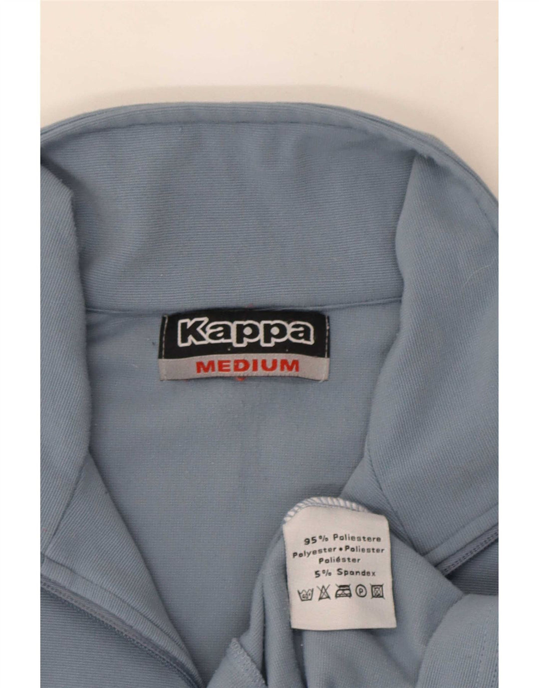 Kappa Herren-Trainingsanzug-Top-Jacke aus mittelblauem Colourblock-Polyester