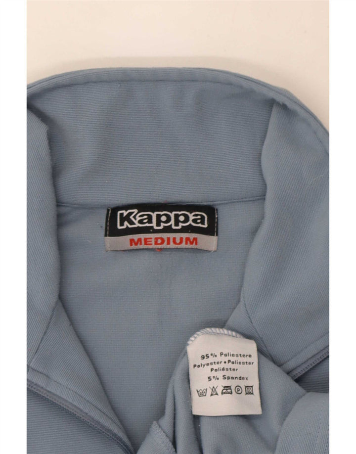 Kappa Herren-Trainingsanzug-Top-Jacke aus mittelblauem Colourblock-Polyester