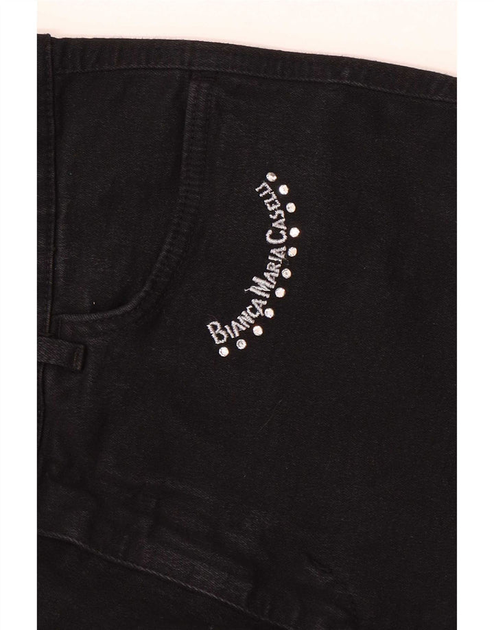 Bianca Maria Caselli Damen Straight Jeans W28 L31 Schwarz