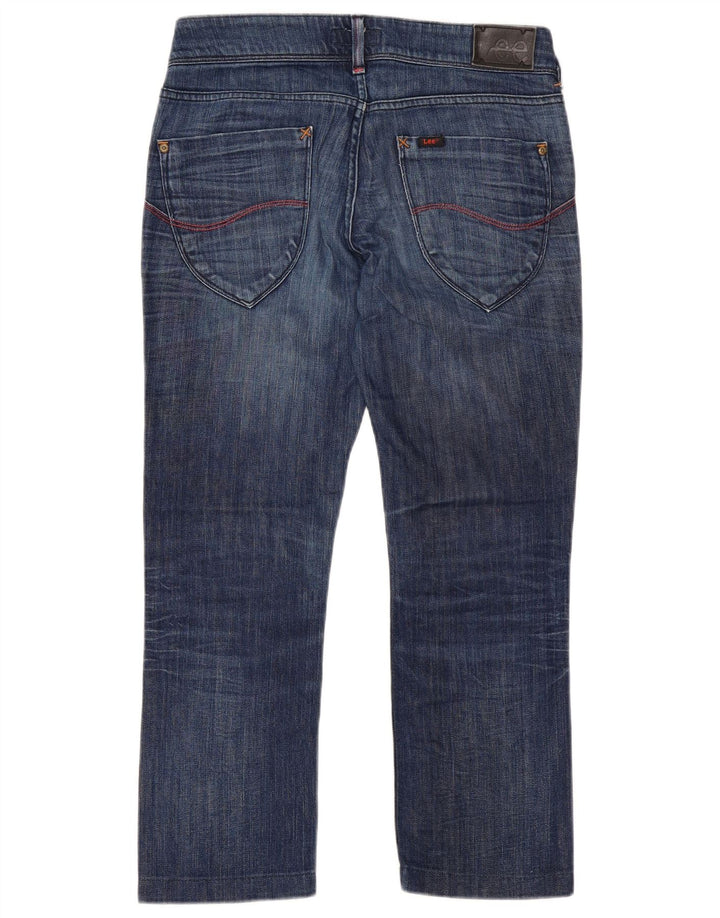 Lee Damen Amy Straight Jeans W30 L25 Marineblau Baumwolle