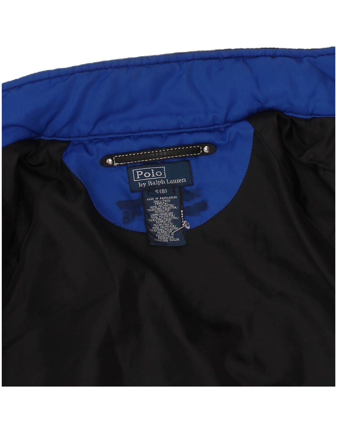 Polo Ralph Lauren Jungen Harrington-Jacke mit Grafik, 7–8 Jahre, Größe S, Marineblau