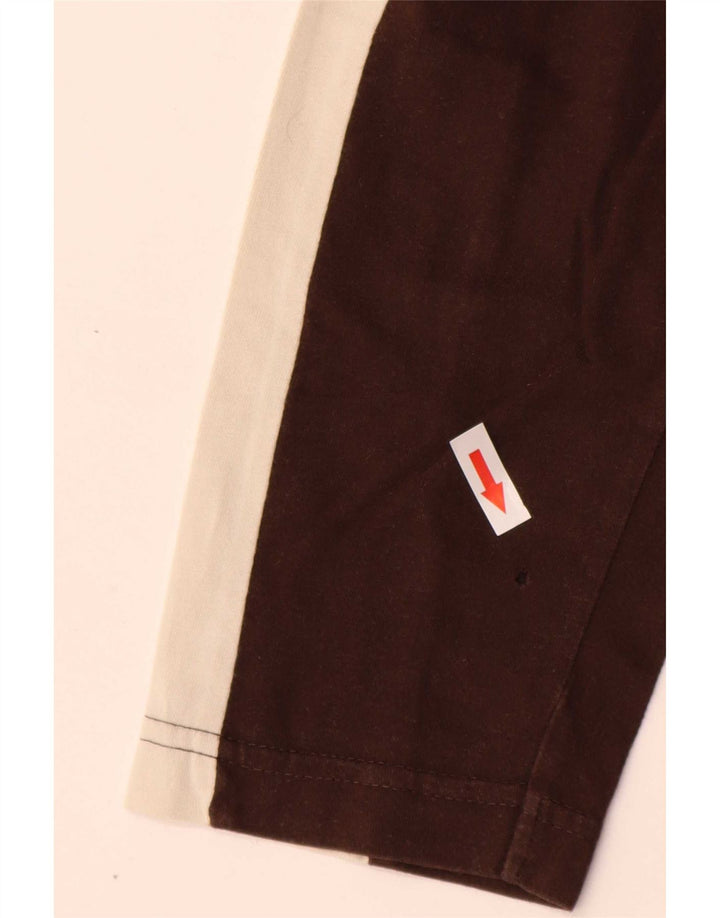 Kappa Herren-Oberteil, langärmelig, mittelbraun, Colourblock-Baumwolle