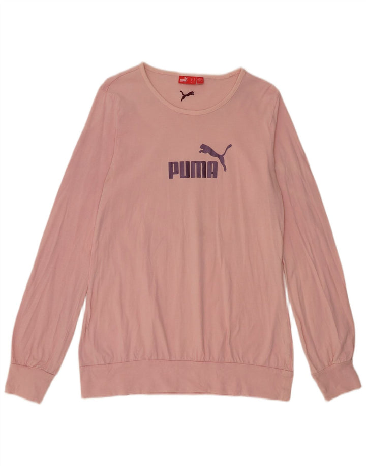 Puma Damen Grafik-Sweatshirt-Pullover UK 16 Large Pink