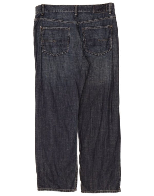 Calvin Klein Herren Straight Jeans W34 L30 Marineblau Baumwolle