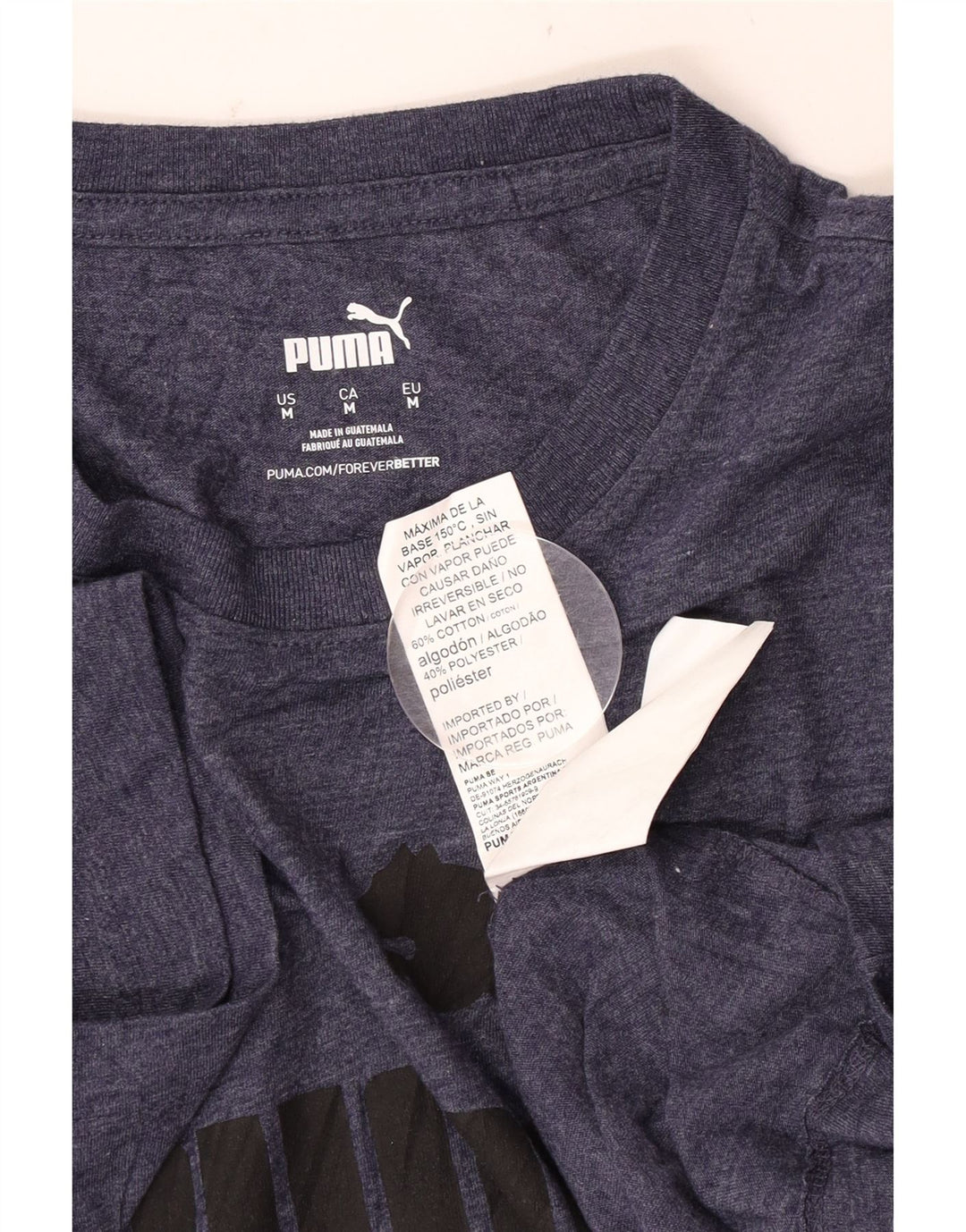 Puma Herren-T-Shirt mit Grafik, mittelgroß, marineblau gesprenkelte Baumwolle