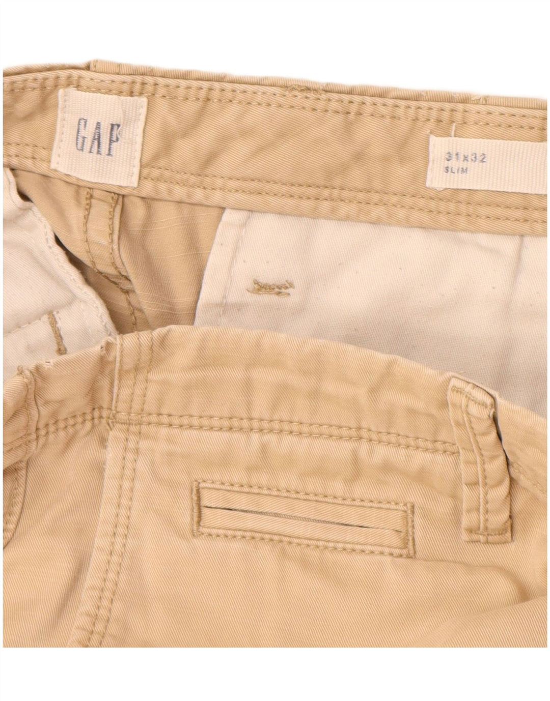 GAP Herren Slim Chinohose W31 L32 Beige Baumwolle