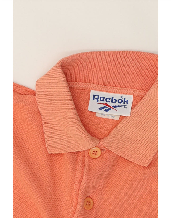 REEBOK Mens Polo Shirt Medium Orange Cotton Vintage Reebok and Second-Hand Reebok from Messina Hembry 