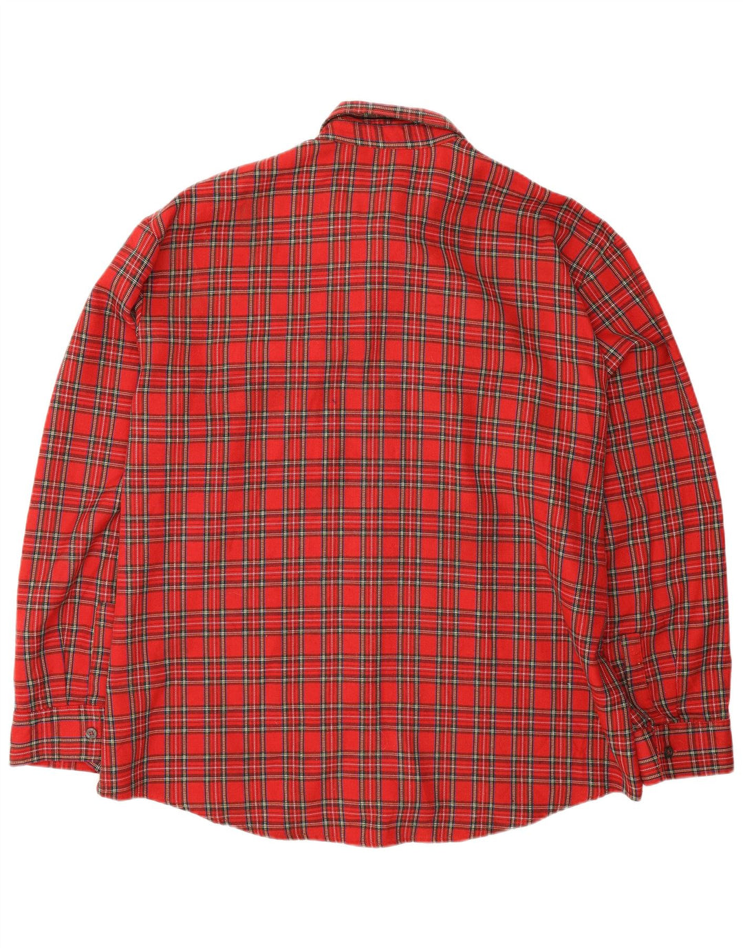 VINTAGE Mens Flannel Shirt 2XL Red Check