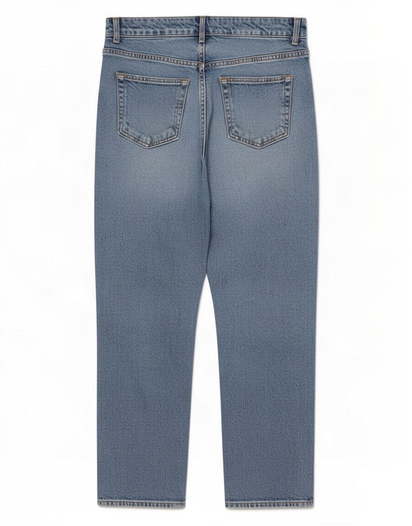 Zara Damen-Jeans, kurz geschnitten, EU 38, Größe S, W28, L25, Blau, Baumwolle