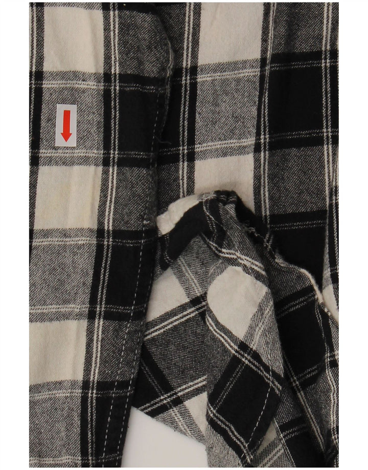 LEVI'S Damen-Flanellhemd, UK 10, Größe S, schwarz, kariert, Baumwolle