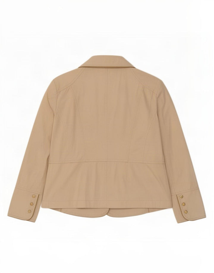 Luisa Spagnoli Damen 5-Knopf-Blazerjacke IT 48 XL Beige Baumwolle