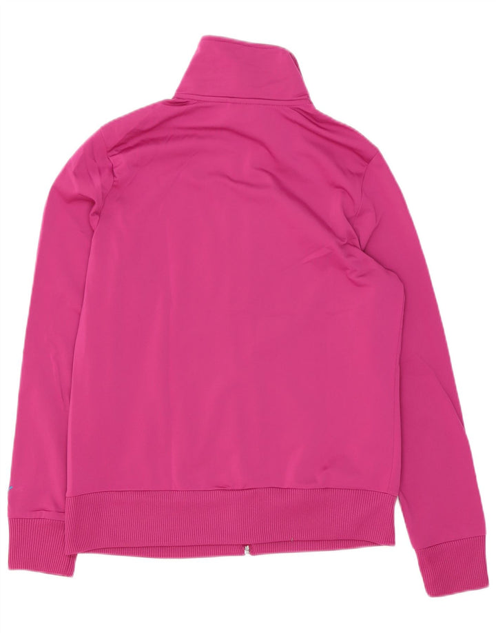 Puma Womens Graphic Trainingsanzug Top Jacke UK 16 Large Pink Polyester