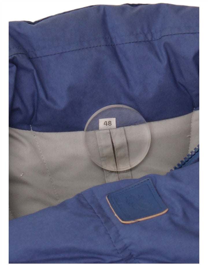 VINTAGE Wattierte Herrenjacke IT 48 Mittelblaues Polyester