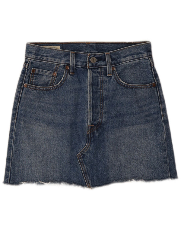 Levi's Damen Jeansrock W24 XS Blaue Baumwolle