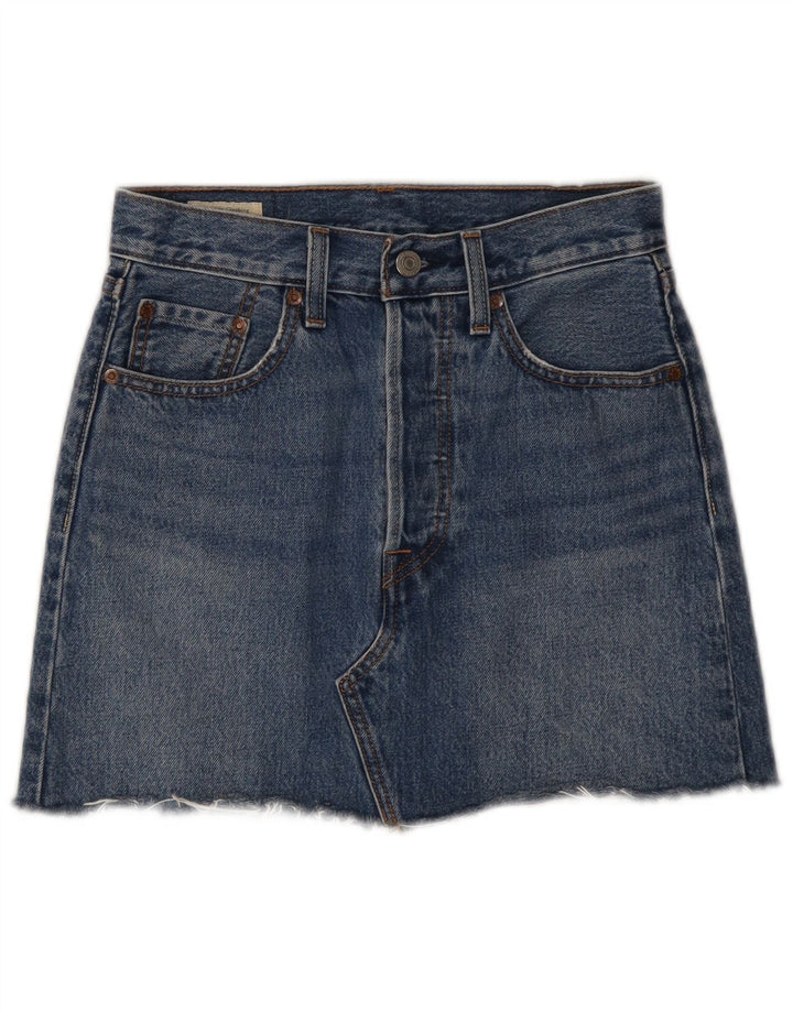 Levi's Damen Jeansrock W24 XS Blaue Baumwolle