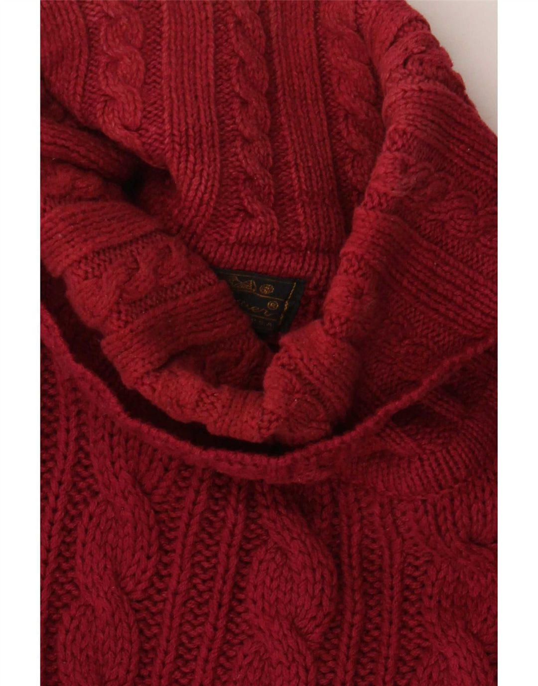 Eddie Bauer Herren-Pullover mit Rollkragen, groß, aus roter Baumwolle