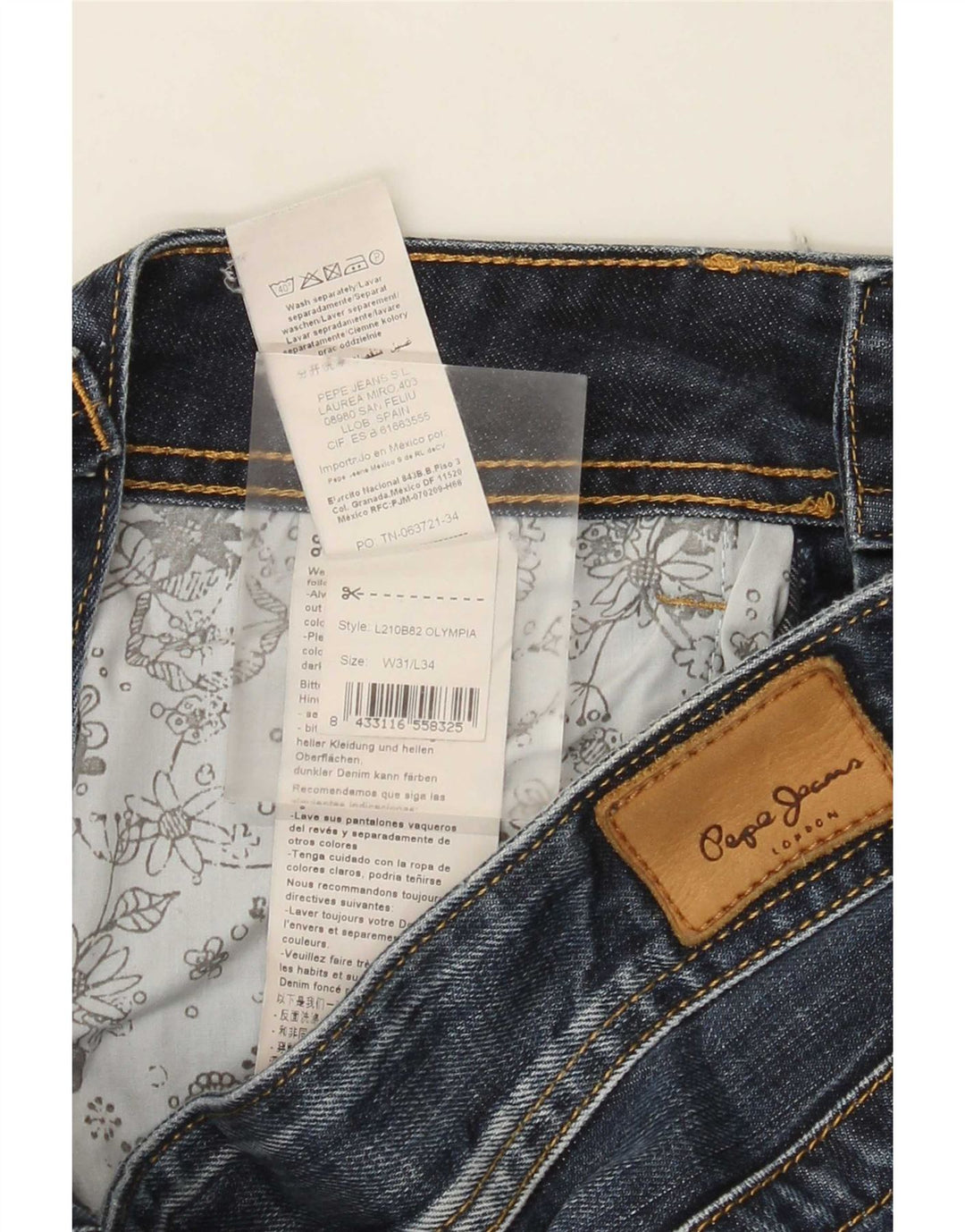 PEPE Jeans Damen Loose W31 L34 Blaue Baumwolle