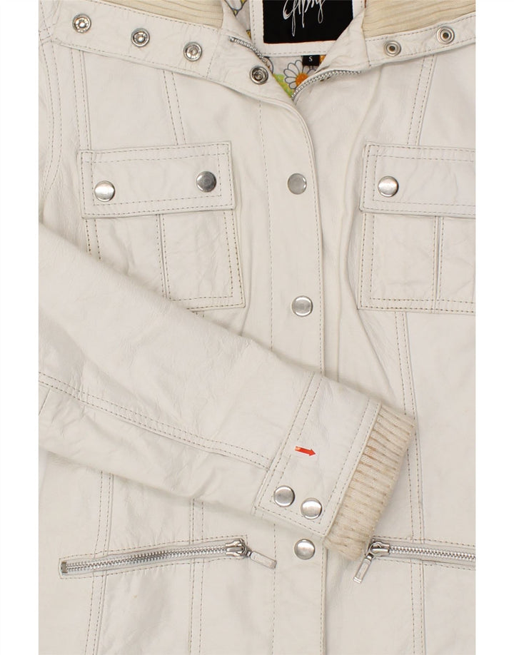 GIPSY Womens Overcoat UK 10 Small White Vintage Gipsy and Second-Hand Gipsy from Messina Hembry 