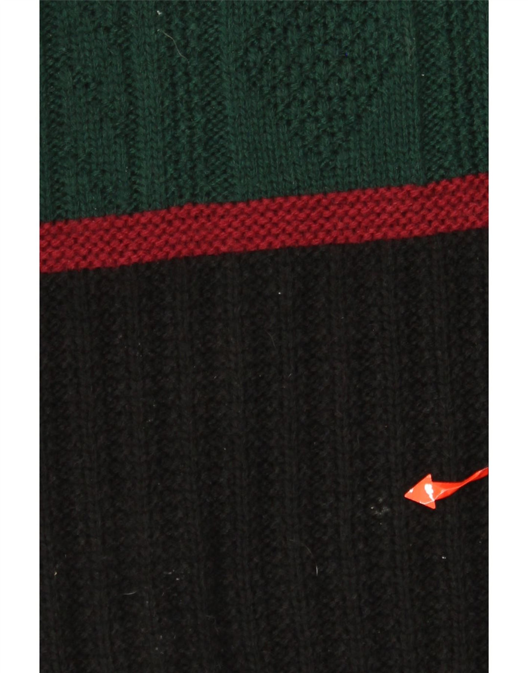 Vintage Herren-Pullover mit Rundhalsausschnitt, mittelgrün, Farbblock-Polyacryl