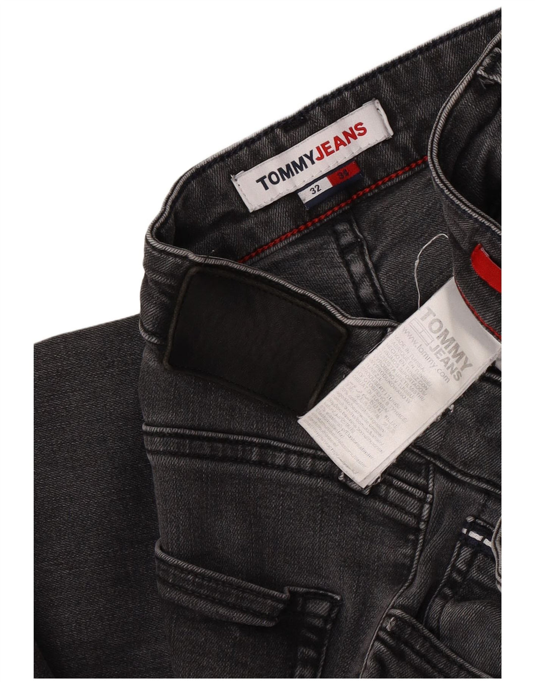 Tommy Hilfiger Damen Slim Jeans W32 L34 Schwarz Baumwolle