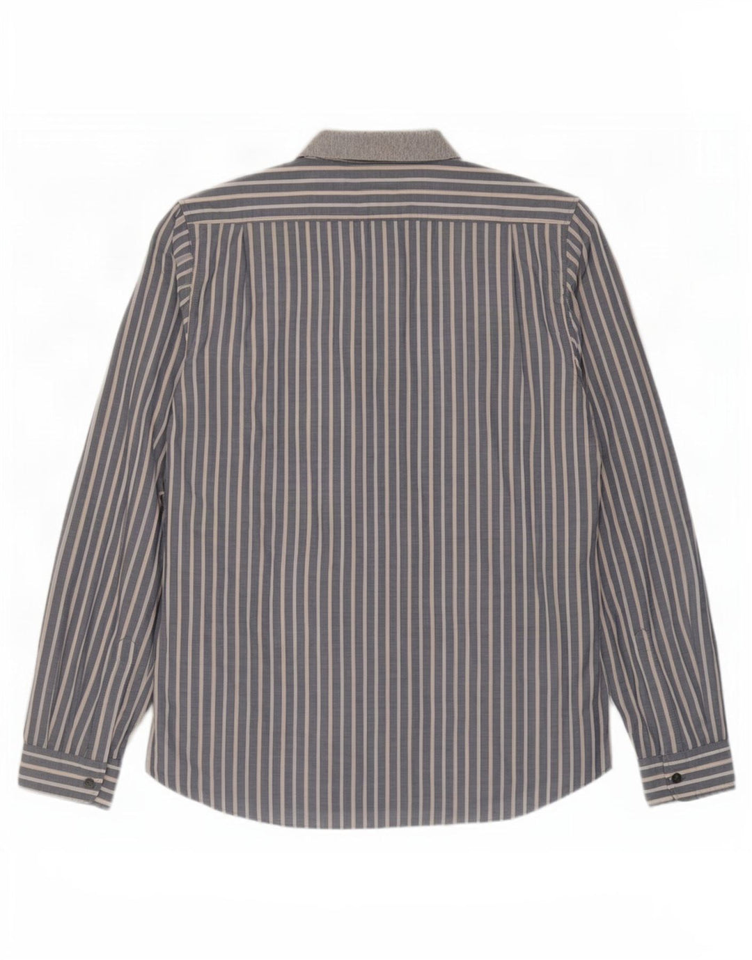 Hugo Boss Herrenhemd XL grau gestreift aus Baumwolle