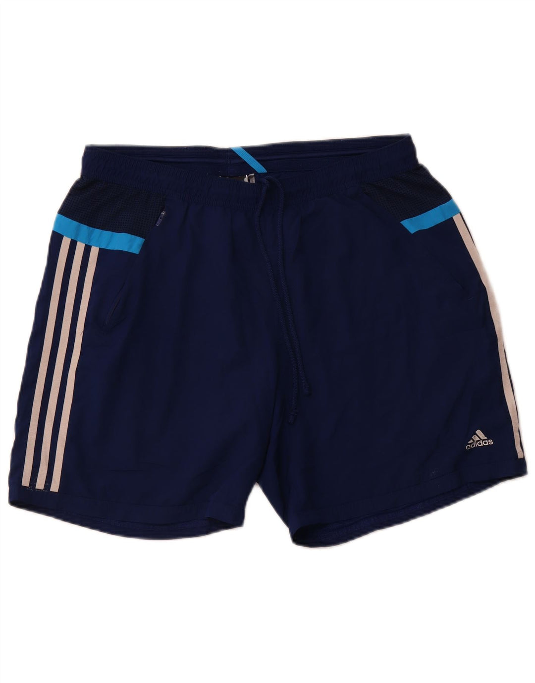 ADIDAS Damen Climacool Sport Shorts UK 16 Large Blau Polyester