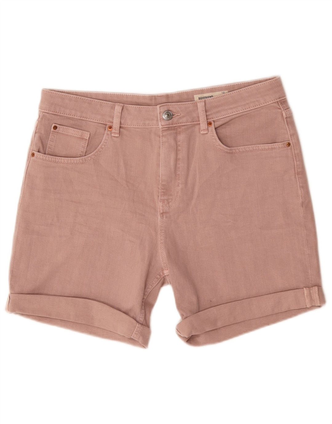 Marks & Spencer Damen Jeansshorts UK 12 Medium W30 Rosa Baumwolle