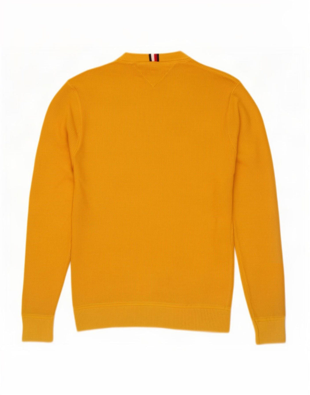 Tommy Hilfiger Herren-Pullover mit Rundhalsausschnitt, mittelgelbe Baumwolle