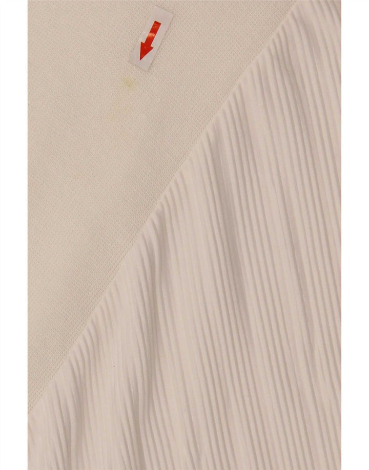 Zara Damen Langarm-Etuikleid UK 14 Mittelweißes Polyester