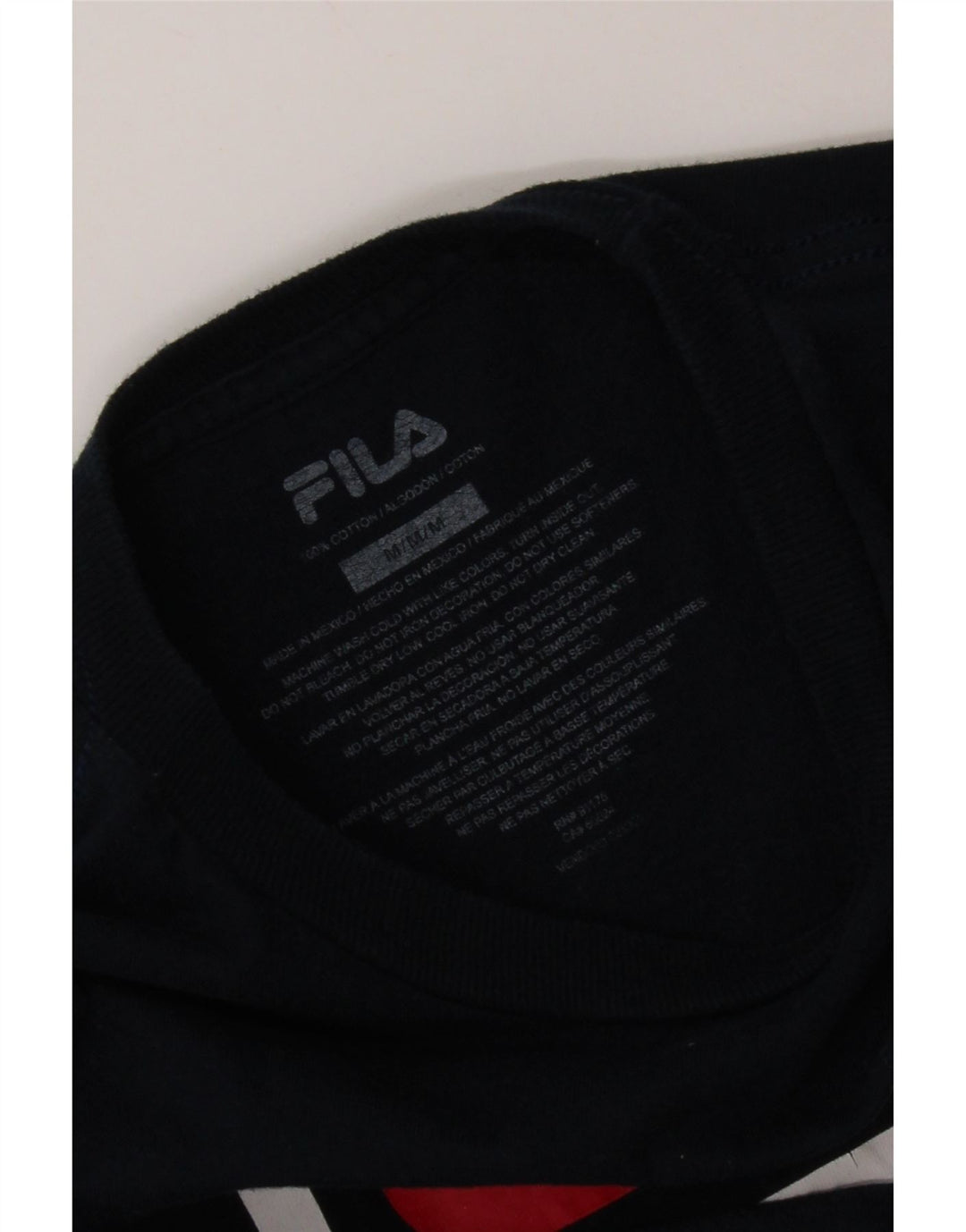 Fila Herren-T-Shirt mit Grafik, mittlere marineblaue Baumwolle