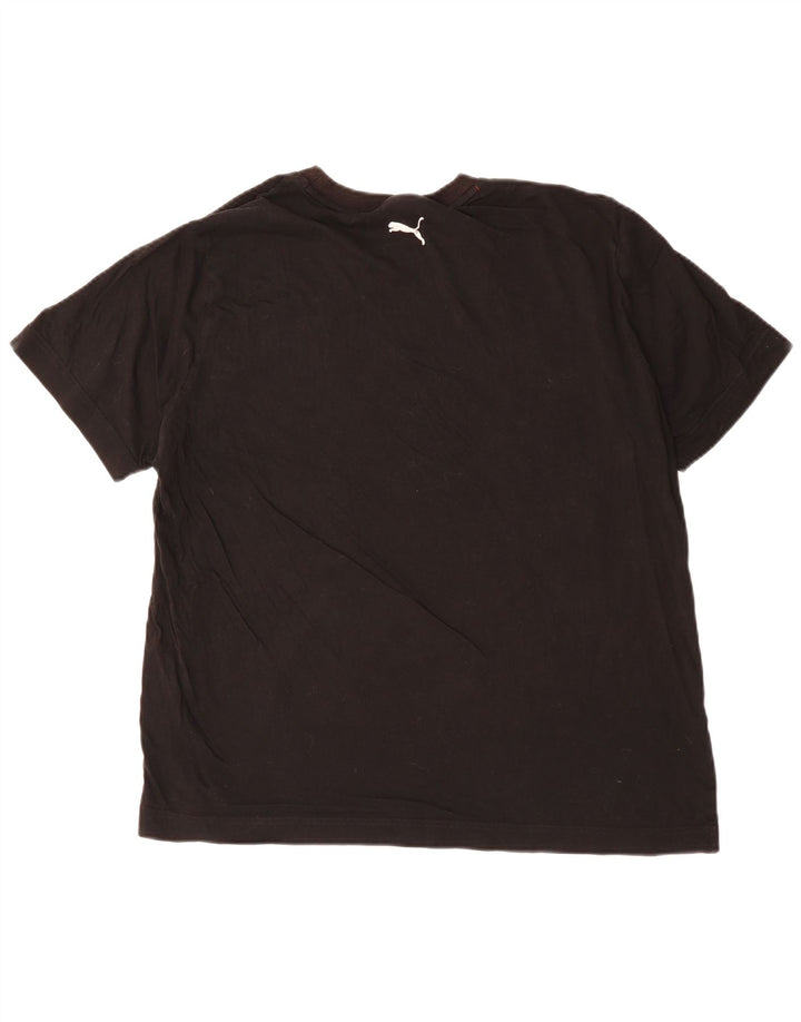 Puma Herren Grafik T-Shirt Top XL Schwarz