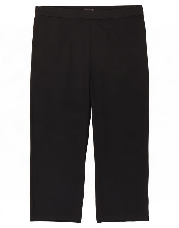 Marks & Spencer Damen-Freizeithose mit hoher Taille, UK 22, 3XL, W40, L28, Schwarz