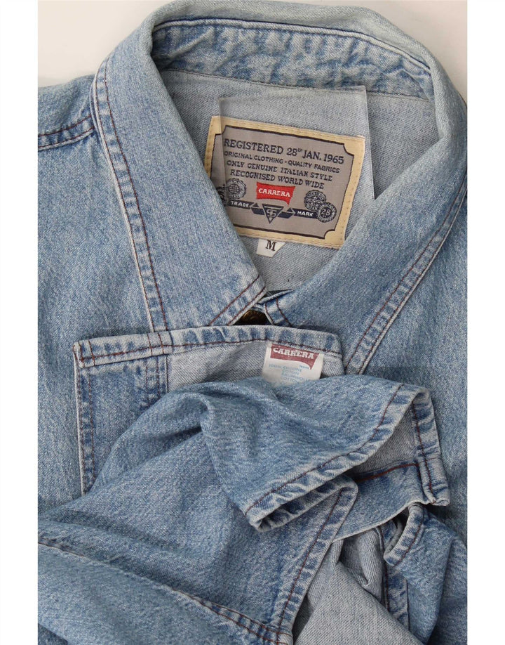 Carrera Herren-Jeanshemd aus mittelblauer Baumwolle