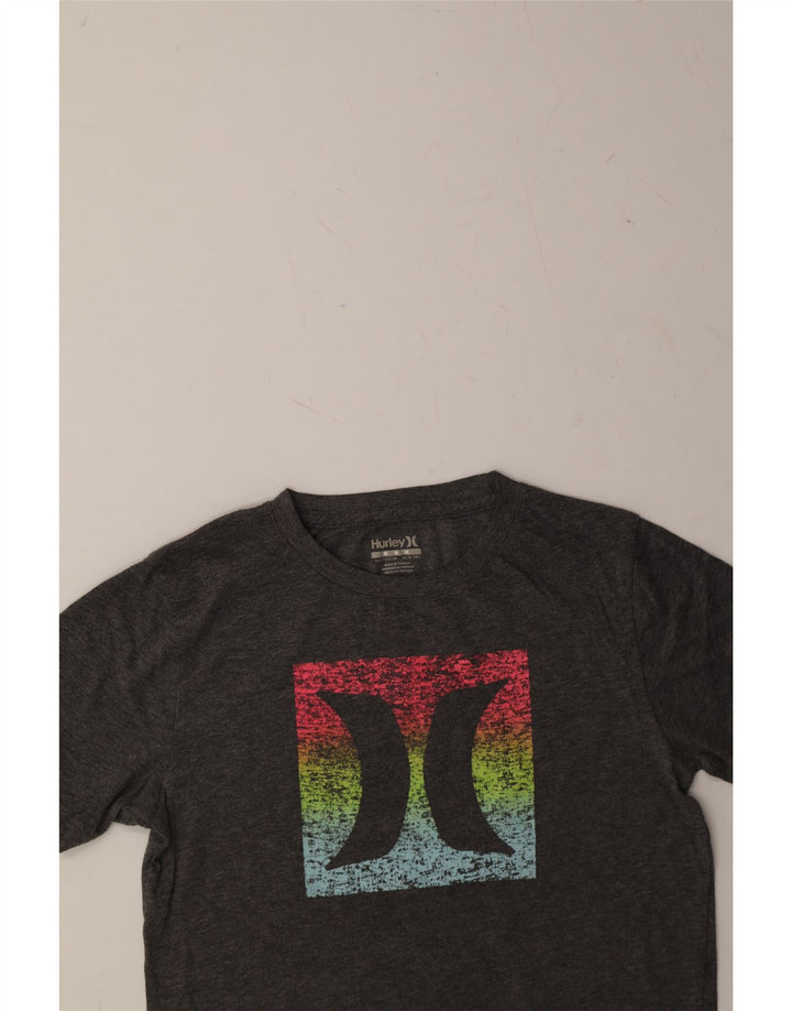 HURLEY Girls Graphic T-Shirt Top 10-11 Years Medium Grey Vintage Hurley and Second-Hand Hurley from Messina Hembry 
